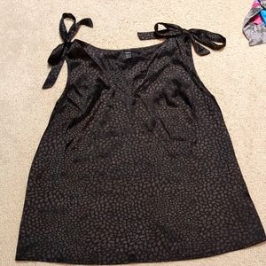 Black Animal Print Tank Top